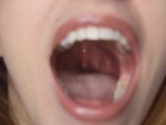 Sexy big mouth and long tongue