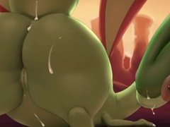 Female Flygon shaking it's cum covered ass