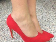 red high heels