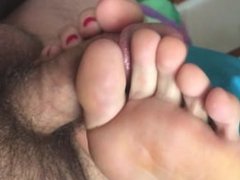 maddie rubs down dick for cum