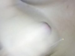 Cumshot on my boobs after a handjob