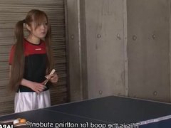 Asian ping pong player playing with their ping pongs