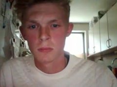 Danish Twink Blond Boy In The Kitchen & Cam-4 Show With White Blouse 2