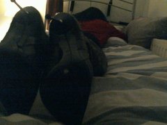 Gianmarco lorenzi boots on the bed