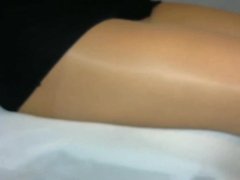 crossdresser pantyhose legs black mini 109