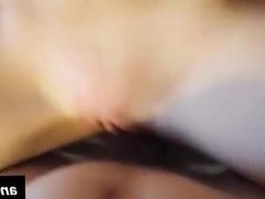 Milf at home deep throats a cock and gets a messy facial