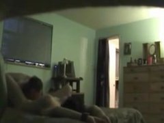 Busty milf blows, gets eaten and fucked on hidden cam