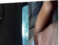 cumming in the car