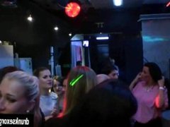 Hot pornstars lick pussies in a club