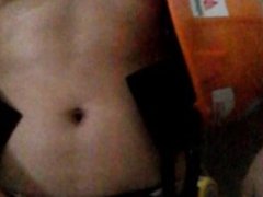 construction worker - belly button and masturbating at work