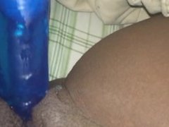 Fucking my fat pussy with my dildo