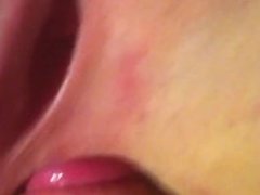 Close up anal cum