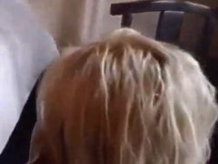 Blonde school girl gives hot blowjob with facial as ending