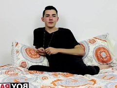 Adorable Connor talks about himself and jerks off his cock