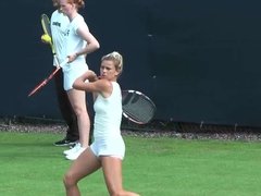 Camila Giorgi practice Birmingham 2014