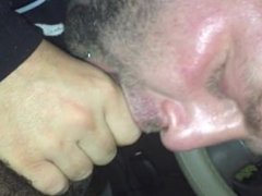 Choking on Uber Drivers cock