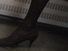 Pantyhose in train