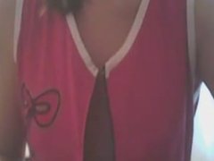 teen shows tits on skype