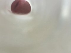 Pussy POV fucking and cumming inside clear Fleshlight