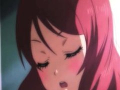 Pretty red haired girl makes chick with purple hair cry and proceed to fuck