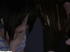 Sexy 3D anime japanese shemale sucking dick