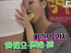 Korean Girls sucking banana