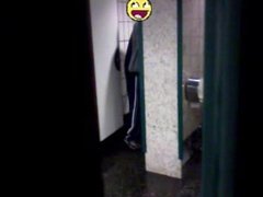 Straight Exhibiting The dick in the bathroom