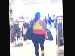 Black Spandex Walking at Mall (busted!)