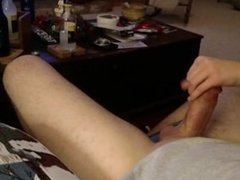 GF sucks my cock to get it wet before we fuck