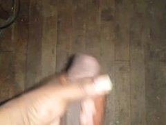 Stroking black dick til I cum