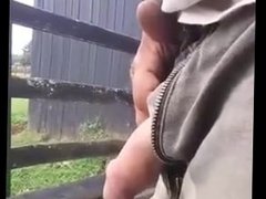 Str8 Redneck Master takes a piss for all you faggots!  Spits on you!