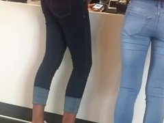 perfect teen with perky ass in leggings thick white PAWG bubble booty