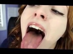 inside girl's mouth