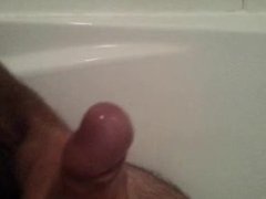 wank hard pissing cock and cum