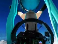 【giantess mmd】giantess miku airfight