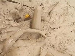 Sandy in the mud - Part 2 - steamy vibrator play and full coverage