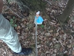 pissing together on a barbie doll in the woods COMPILATION