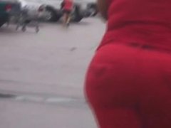HOT BBW Booty in Red Horny Tight Pants