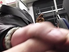 Dickflash on train (cumshot)