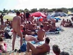 Loralee from DATES25.COM - Blowjob on nudist french beach