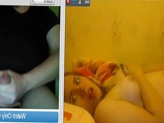 c2c teen has intense orgasm watching my BC