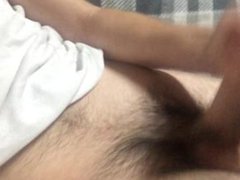 Italian young cock cum during masturbation