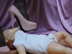 Baby Doll Trampled with High Heels
