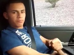 Driver stops everything when his buddy wants to drain his balls!