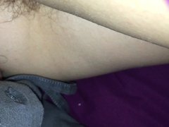 Hairy ass crack cumshot
