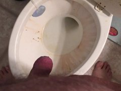 Close Up Of Uncut Cock Pissing