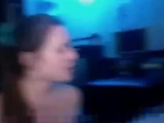 Girl with big boobs does deepthroat and rimjob