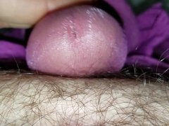 Rubbing cock in seamless pantyhose until I cum