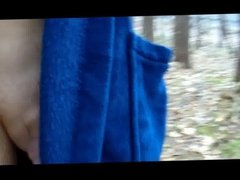 showing my dick in the woods