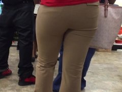 KHAKI PANTS TARGET EMPLOYEE NICE BOOTY